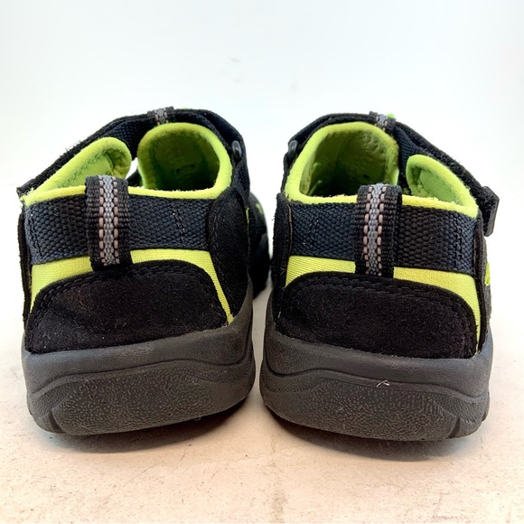 KEEN Big Kid's Youth Black Neon Green Newport H2 Waterproof Sandals size 1 32/33 - Picture 8 of 11